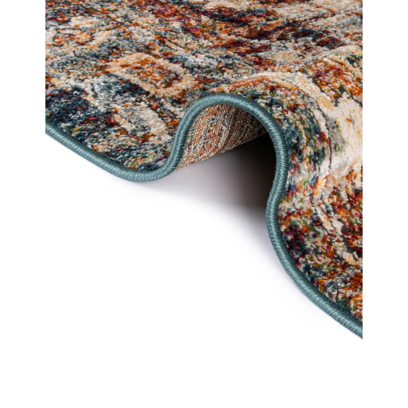 Alresford Oriental Orange Area Rug, Rectangle 7'10" x 11'