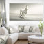 Magnifique cheval blanc qui court - impression sur toile tendue-413930966