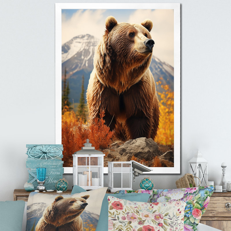 Impression sur toile, Baheerathan Canada Majestic Wildlife I, H 40 po x l 30 po x P 1,5 po, Cadre photo blanc