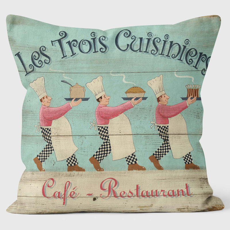 Les Trois Cuisiniers - Martin Wiscombe Cushion