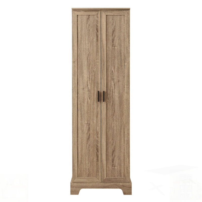 Armoire de rangement spacieuse à deux portes avec tablette réglable, pour la salle de bain et le bureau, fabrication en panneau de fibres à densité moyenne