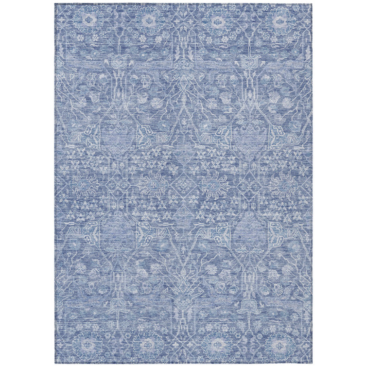 Machine Washable Indoor/Outdoor Chantille ACN1133 Denim Rug