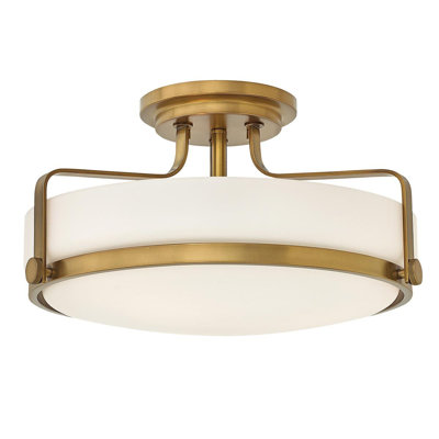 Moreauville Glass Semi Flush Mount