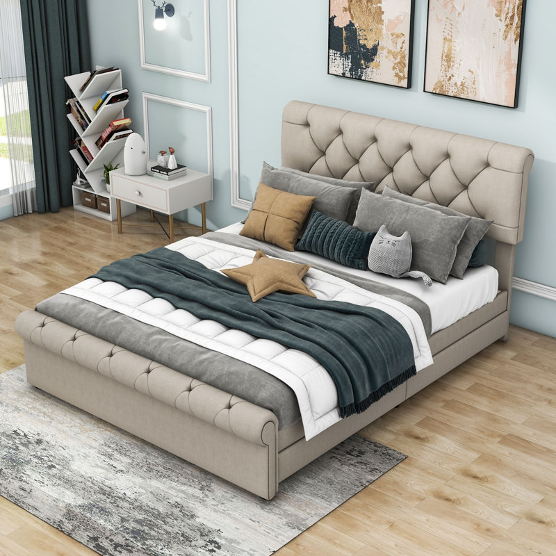 Mariefred Upholstered Storage Bed, 140 x 200cm