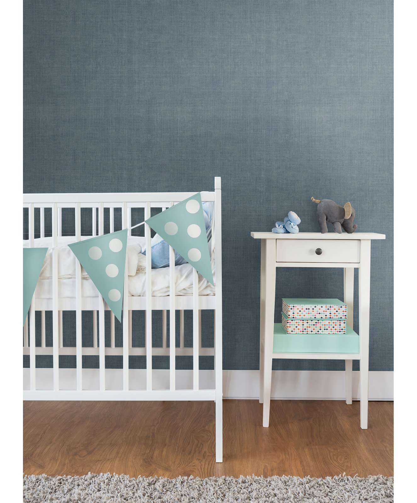 York Wallcoverings Wallpaper Double Roll, Dark Blue