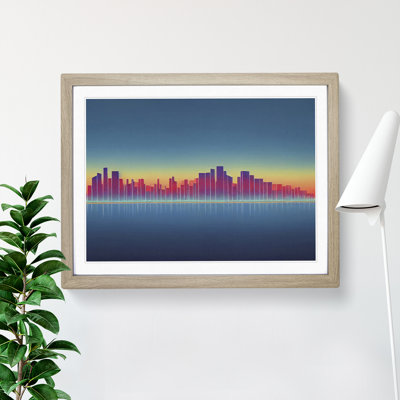 Cool City Skyline Architecture - Framed Print