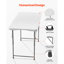 Table utilitaire portable en plastique de 122 cm de large, idéale pour le camping, les pique-niques et les barbecues, trois hauteurs réglables, structure haute résistance, surface imperméable et résistante aux égratignures, pieds stables et antidérapants.