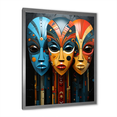 Masques de tribus mystiques d'Afrique sur toile