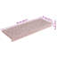 Braxter Non-Slip White and pink Stair Tread
