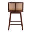 Ensemble de 2 tabourets de comptoir en bois avec revêtement doux-129903725