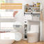 Organisateur de rangement de toilette sur pied à 6 niveaux avec porte d'armoire coulissante-108810228