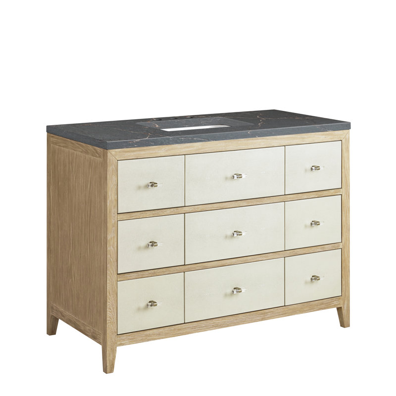 Celeste 48'' Single Bathroom Vanity with Top, Parisian Blue, 8" Widespread
