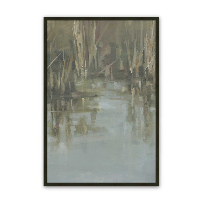 «Autumn Reeds II» par Ethan Harper, reproduction d'art sur toile, Impression sur cadre ouvert sans papier mat, Noir
