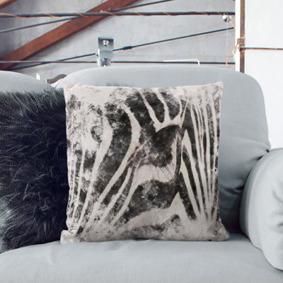 Zebra Vol.4 Watercolour Square Throw Cushion