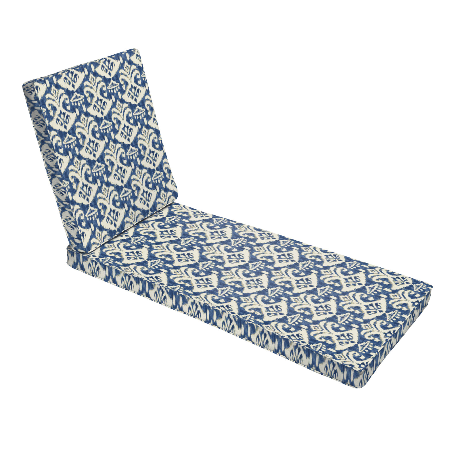 Seat and Back Cushion, 73" H x 24" W x 3" D, Blue