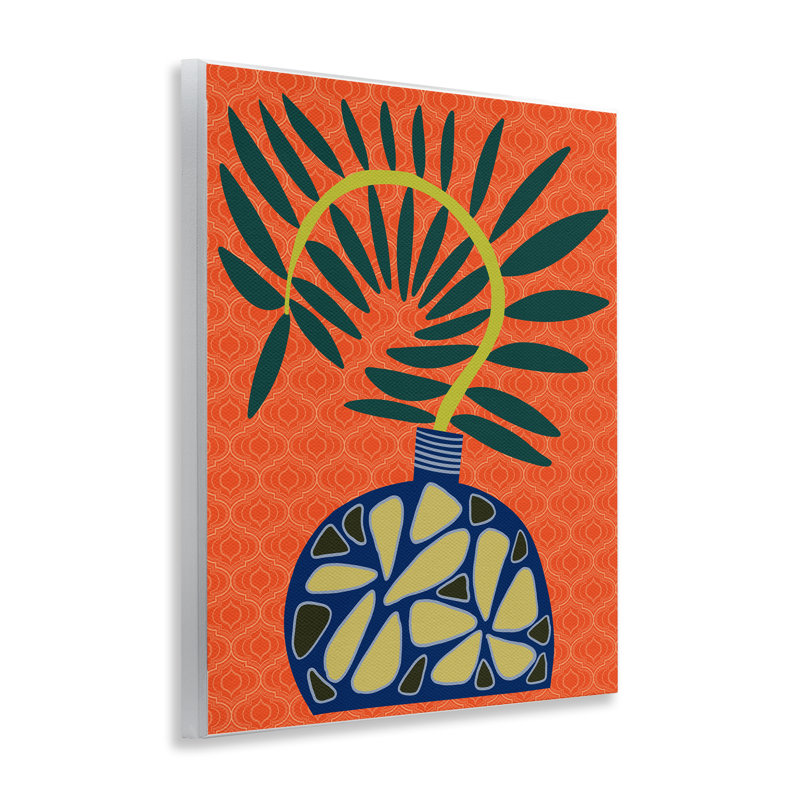  Art mural moderne sur vase orange moderne par Regina Moore
