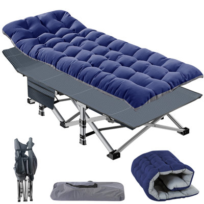 Folding Camping Cots with Thicker Mattress and Carry Bag for Adults 880lbs, Heavy Duty 28" Wide