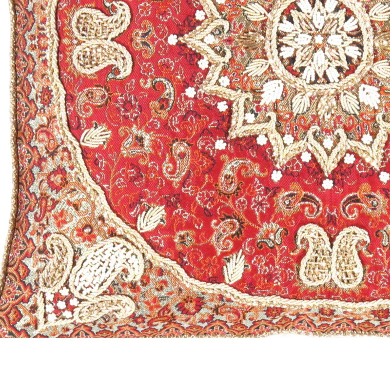 Rouge couleur diamant soie 16 po, Rouge / or oriental IRT 68