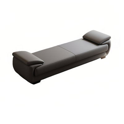 Mineta Genuine Leather Upholstered Bench by Hokku Designs