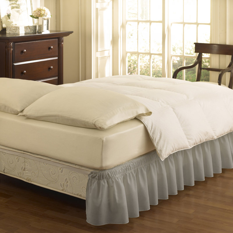 Wrap Around Bed Skirt, King, Spa