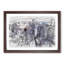 Houston Texas Skyline in Abstract - Picture Frame Graphic Art Print-55763606-55763609