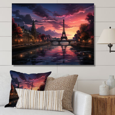 «Paris Tour Eiffel Harmony I - Franch, art mural sur toile