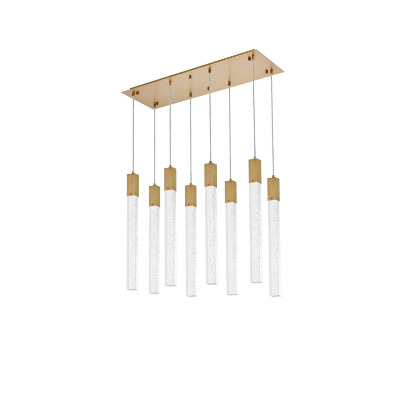 Aliha 8 - Light Kitchen Island Pendant, Satin Gold