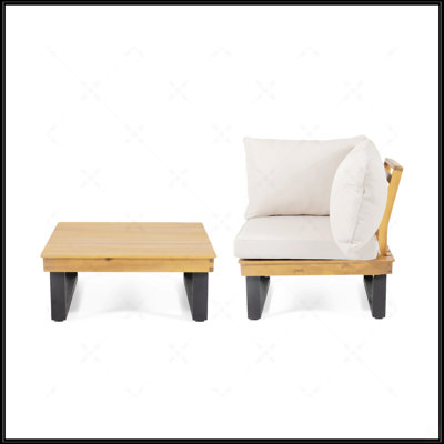 CHAISE D'ANGLE SEBASTIEN + TABLE BASSE