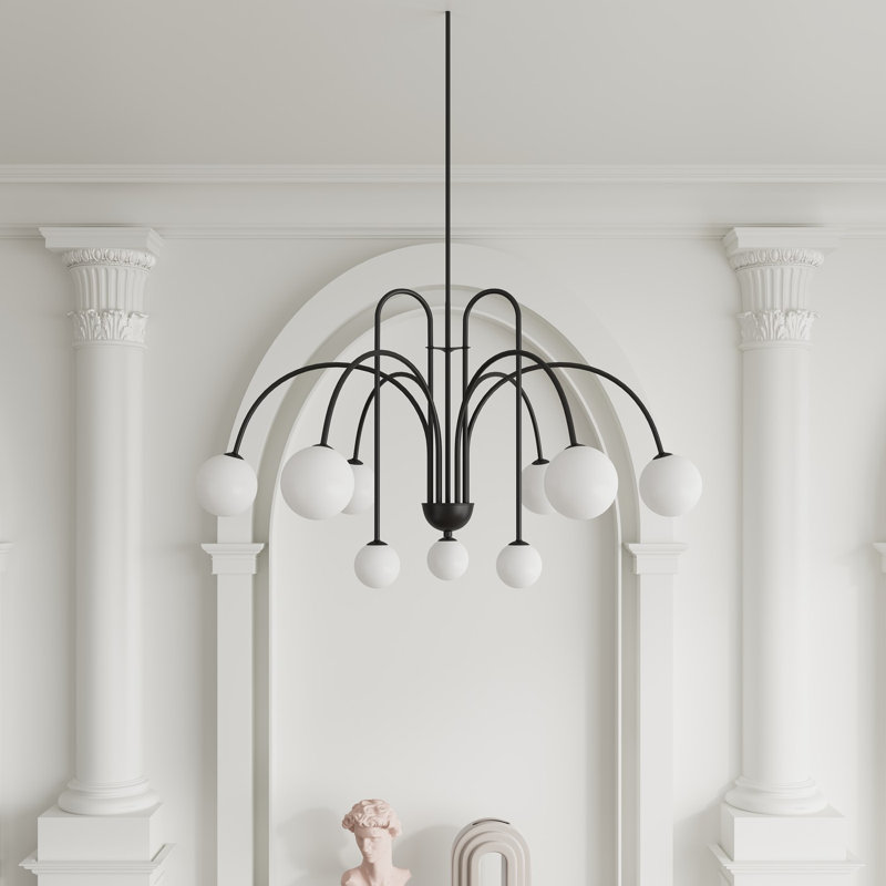 Lustre spoutnik neuf lumières Calay