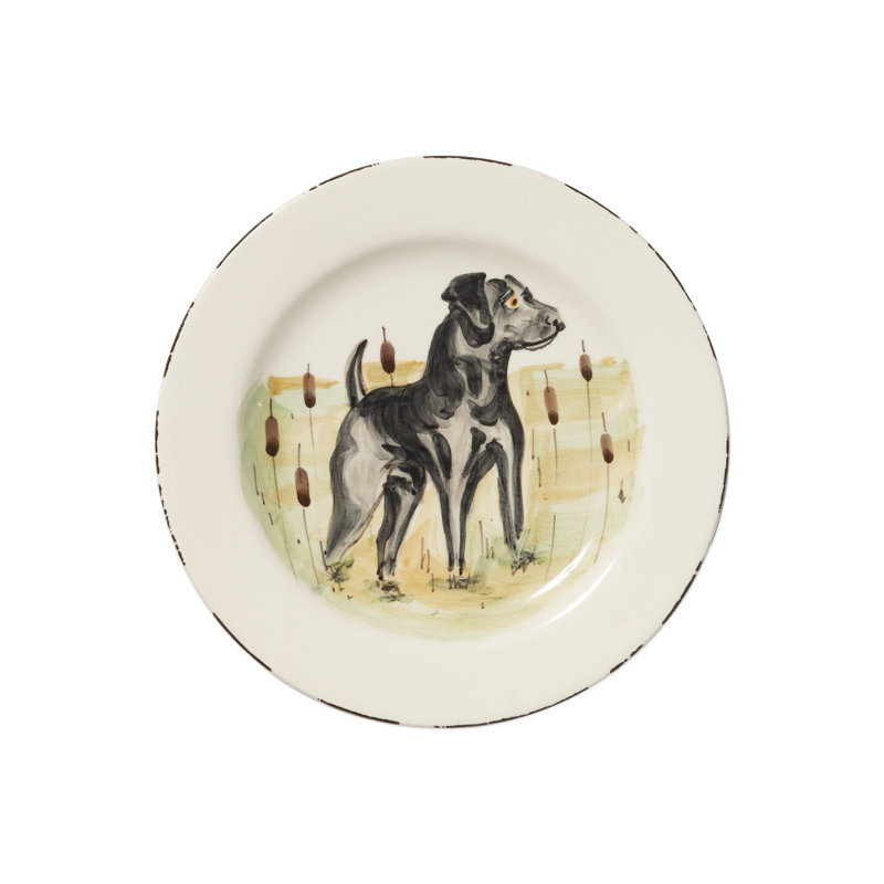 Wildlife Handmade Earthenware Salad/Dessert Plate