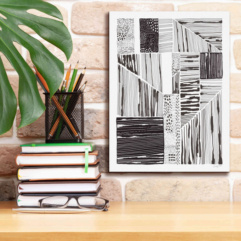 «Lined Up II» par Courtney Prahl, art mural sur toile, H 16 po x l 12 po x P 0,75 po