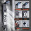 Système de tour de douche, panneau mural de douche à 7 fonctions, tête de colonne de douche à pluie à DEL, panneau de tour de douche avec système de douche corps entier, douche avec bidet noir mat-88625693