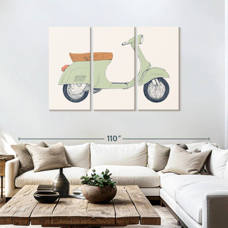 Vespa rétro Mehar, H 48 po x l 74 po