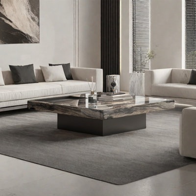 Italian marble square coffee table