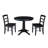 4 - Person Extendable Solid Wood Top Pedestal Dining Set-66449174-111463898