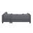 104.5" Upholstered Sofa,Chaise & Ottoman , Gray