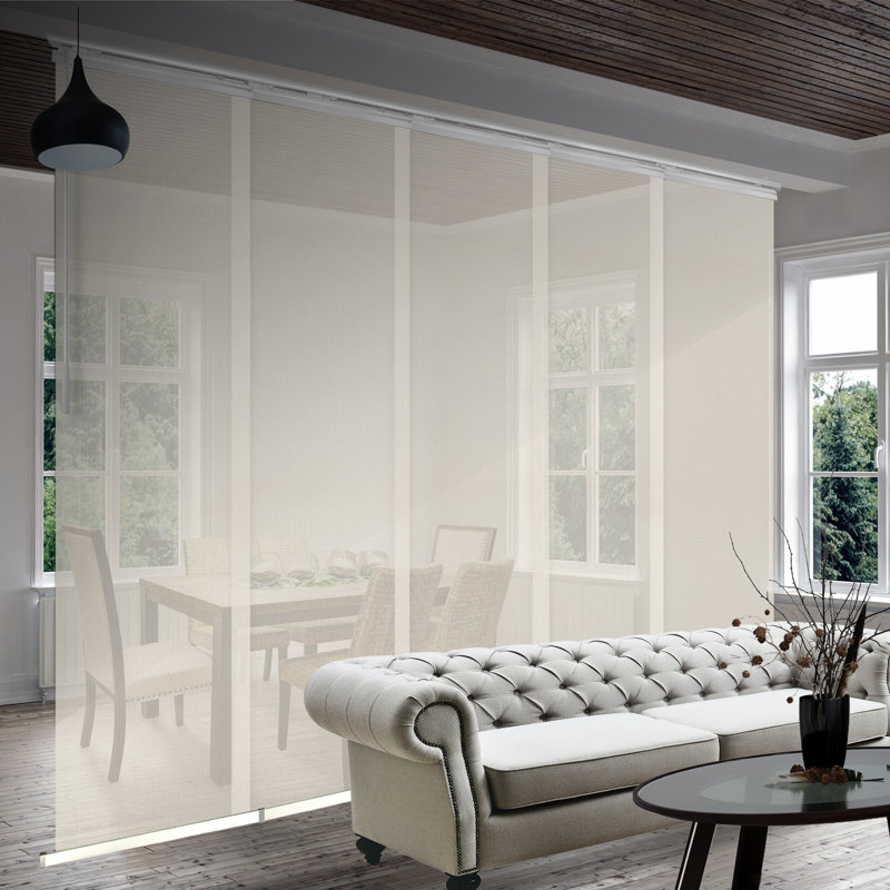 Store vertical semi-diaphane Web, L 110 po x L 94 po, Blanc