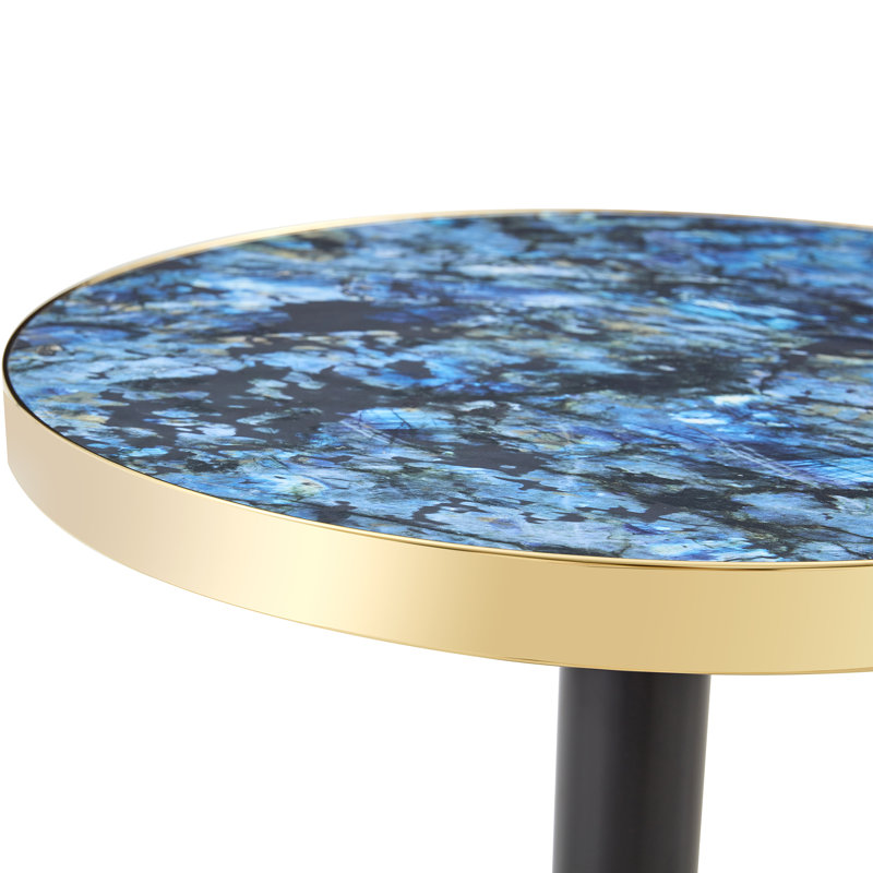 Table bistro 23,6 po Modern Luxury, Blue/Black