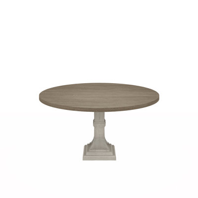 Table de salle à manger ronde blanche et grise Tannen