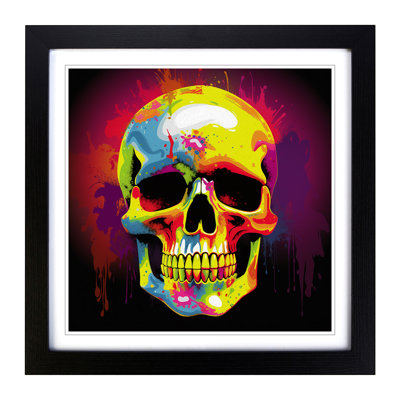 Skull Pop Art No.1 - Framed Print