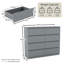 Tanino 4 Piece Bedroom Set (2 Drawer Large Bedside Chest X2, 8 Drawer Chest, 2 Door 2 Drawer Wardrobe)-771787937