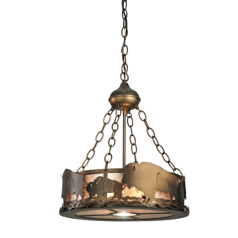 Luminaire tambour lanterne 2 lumières