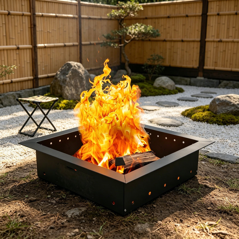 36x30in Square Smokeless Fire Pit Ring Insert Heavy Duty