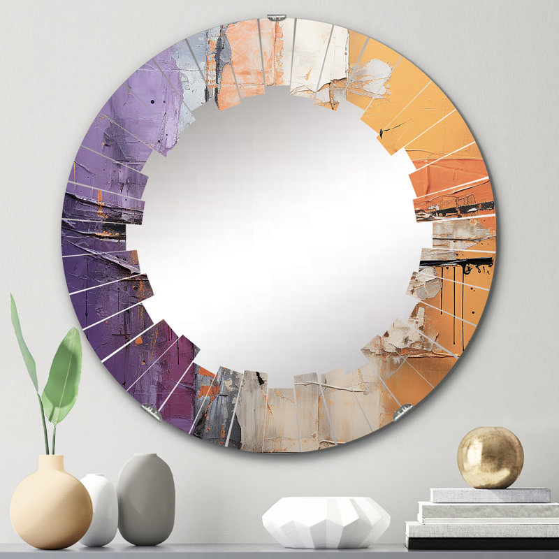 Philipsvail - Miroir mural moderne rond, 24 po x 24 po