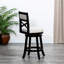 Tabouret pivotant de 24 po à hauteur de comptoir en tissu beige - stable et élégant avec dossier-1146475689-1146475687