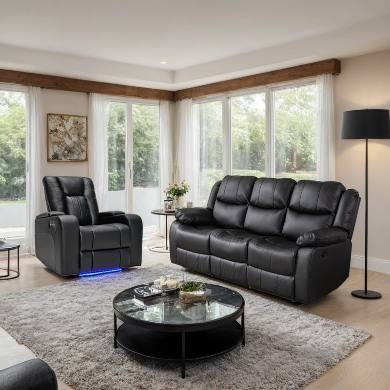 Ilkeston 2 Piece Reclining Living Room Set (Recliner & Sofa)