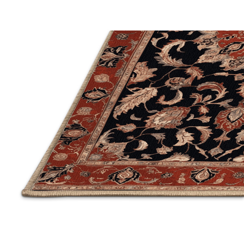 Machine Washable Persian Brown Area Rug, Square 8'