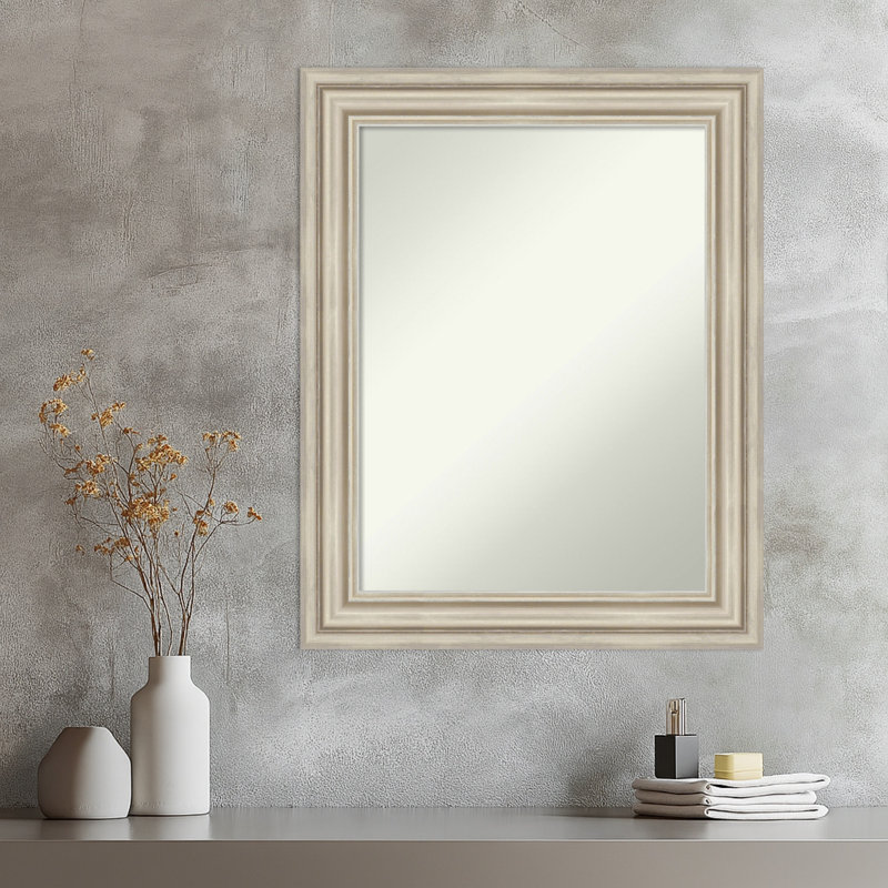 Miroir mural Sierra, 29,5 po x 23,5 po, Argent argent
