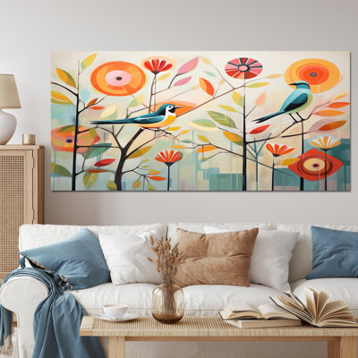 Vert Mid Century Mod Nature IV - Art mural abstrait Mid-Century pour le salon