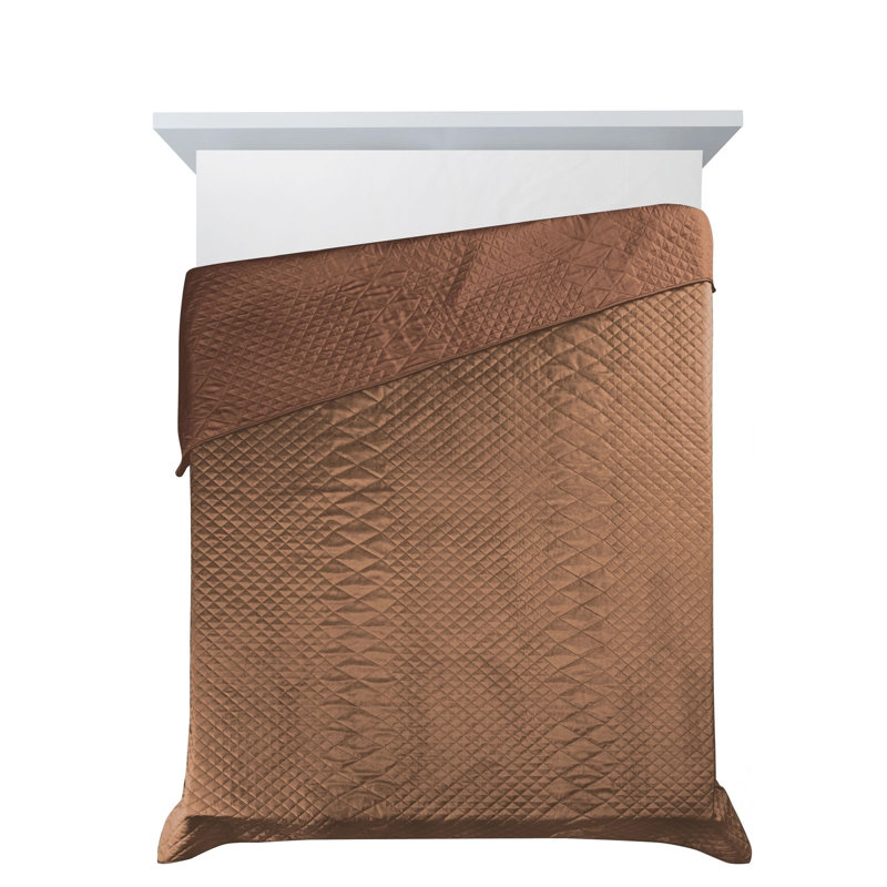Rademacher Solid Colour Bedspread, W220 x L240cm, Brick